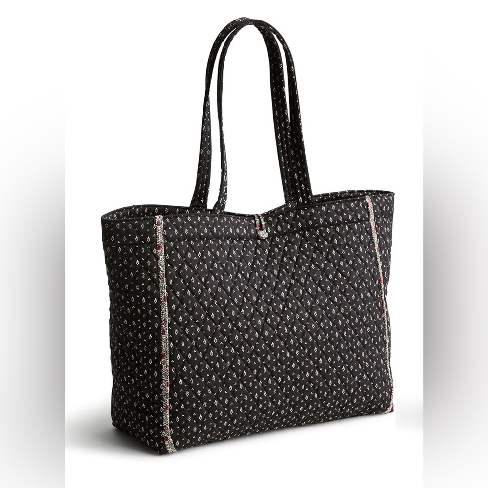 Vera Bradley Cotton Hathaway Tote Bag Holly Days